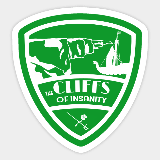 The Cliffs of Insanity Sticker by PanicMoon
